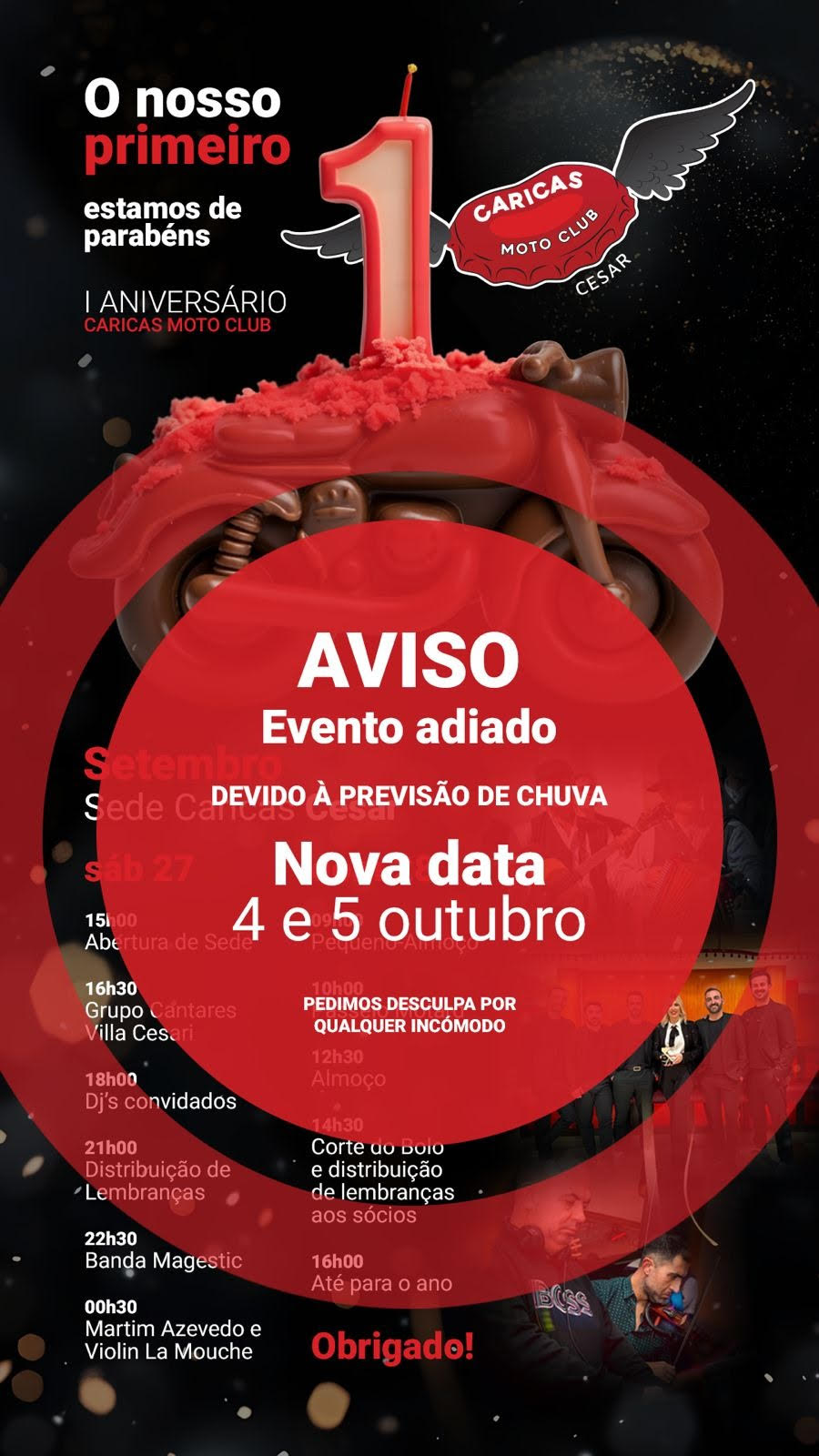 Aviso de Adiamento
