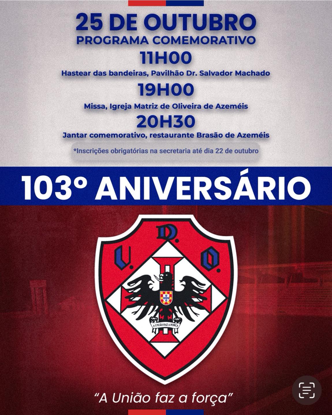 Programação do 103º Aniversário